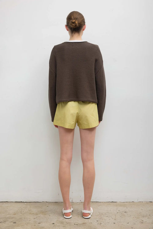 Yoshi Stripe Summer Short - Lemon Chocolate Stripe - Image 6