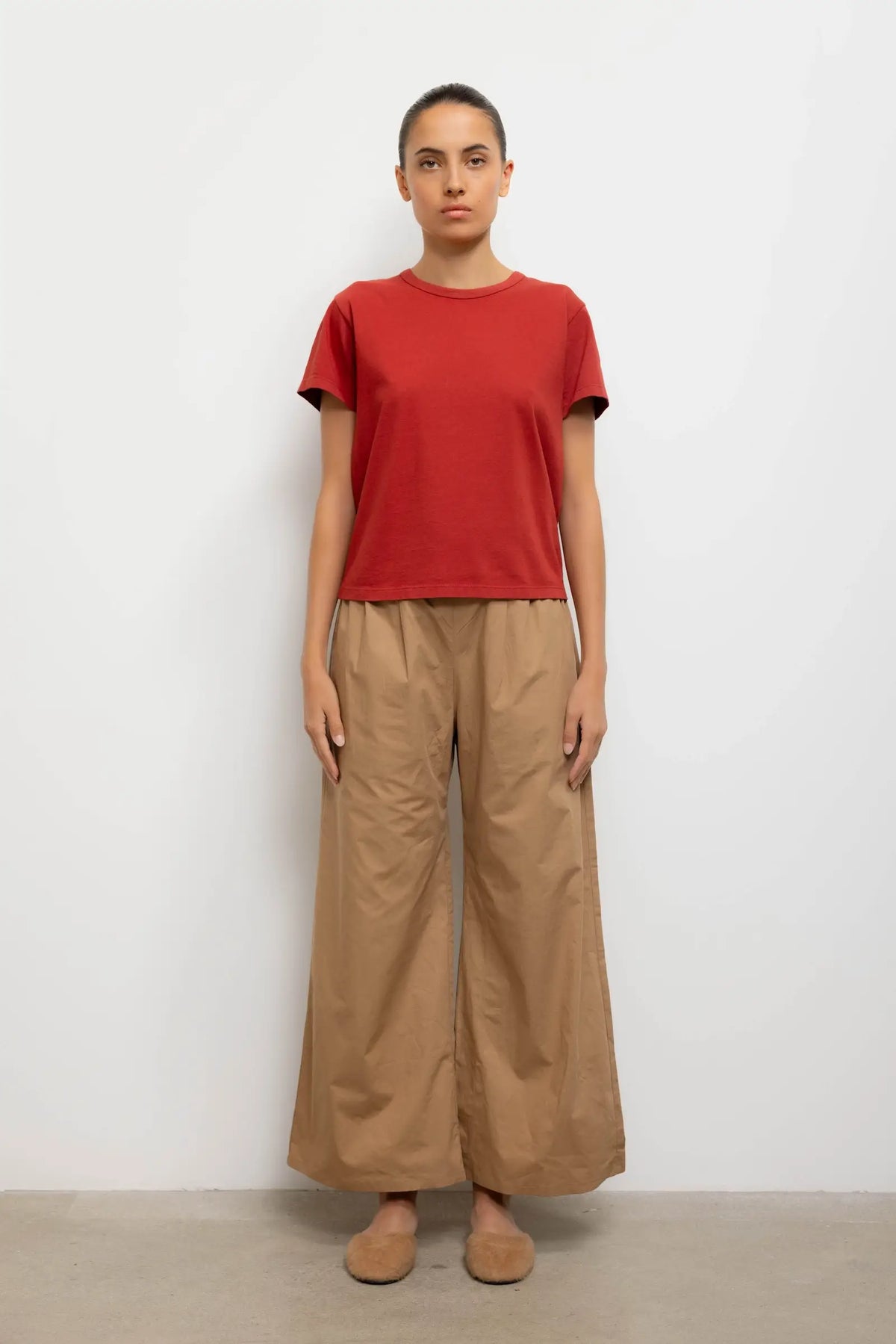 Yoshi Wide Leg Boxer Pant - Camel - Image 1