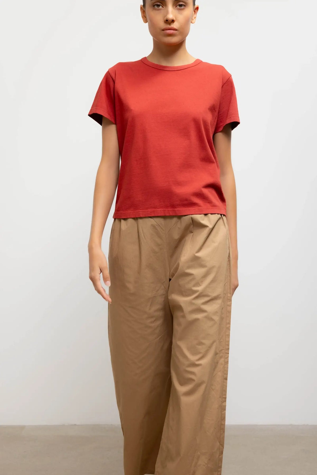 Yoshi Wide Leg Boxer Pant - Camel - Image 4