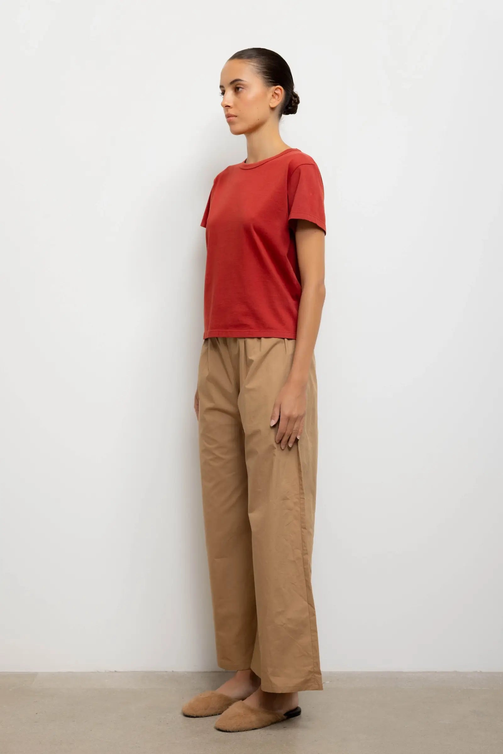 Yoshi Wide Leg Boxer Pant - Camel - Image 5
