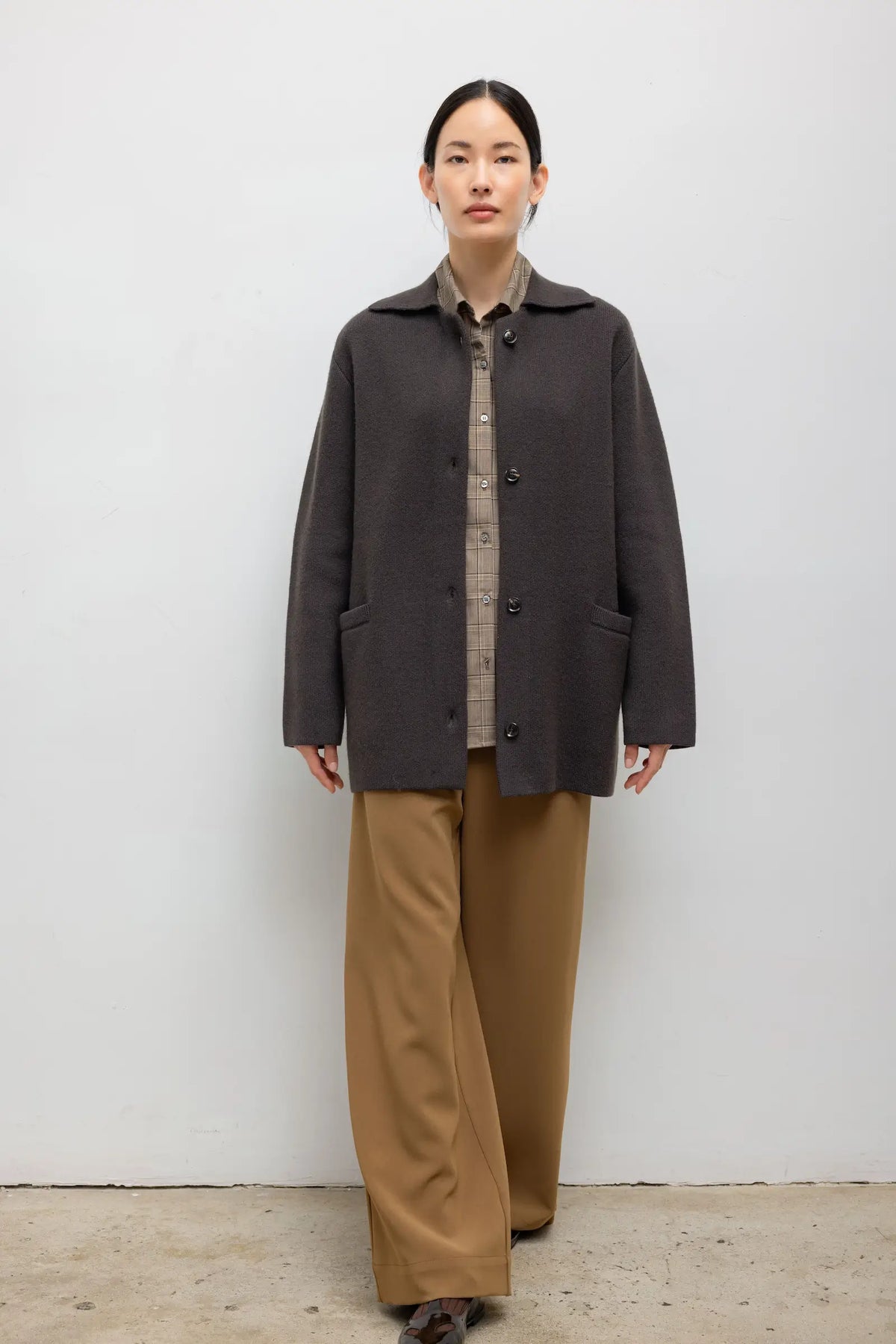 Zoe Oversized Jacket - Coal - Image 4
