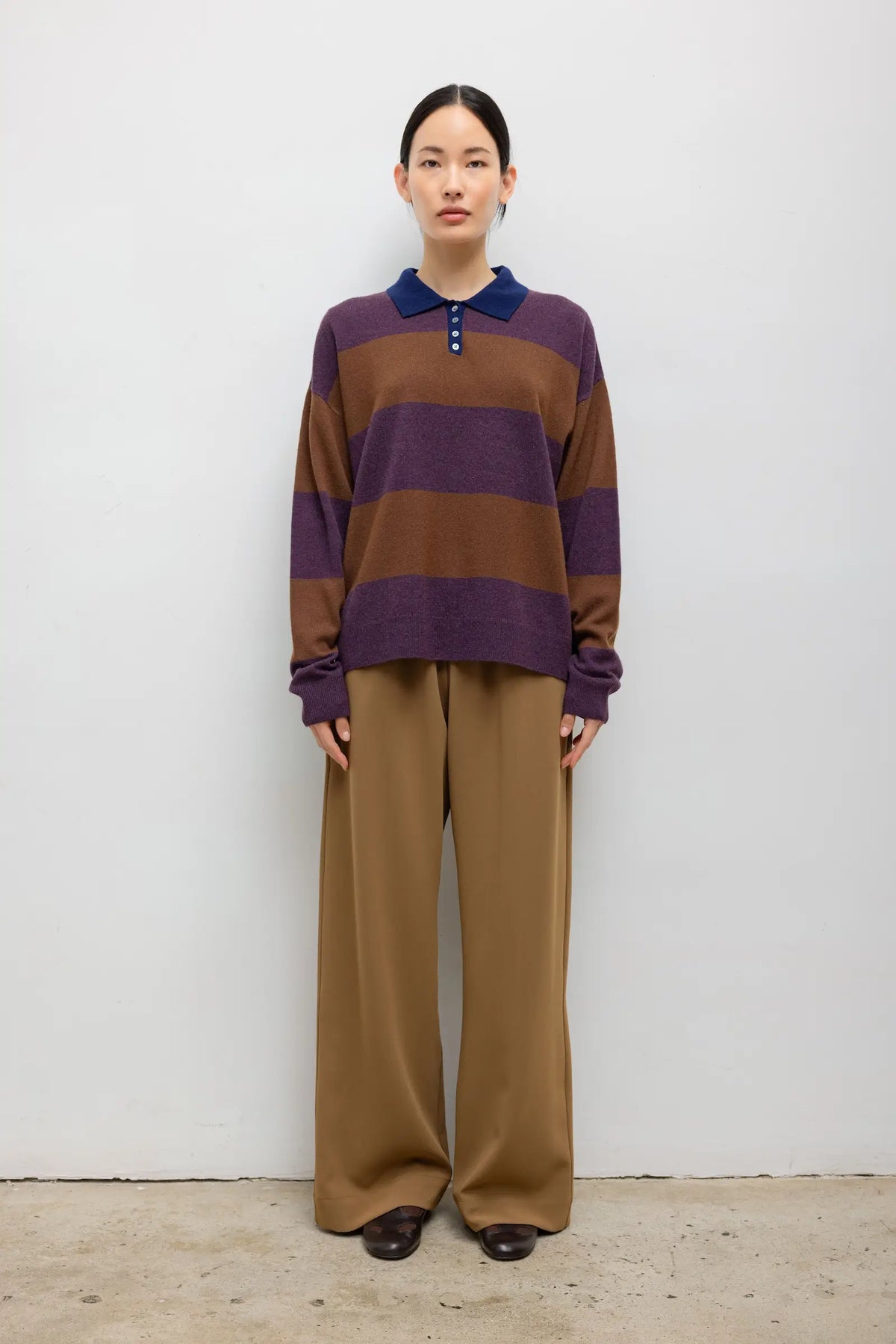 Zoe Rugby Polo - Raisin Bark Indigo - Image 3