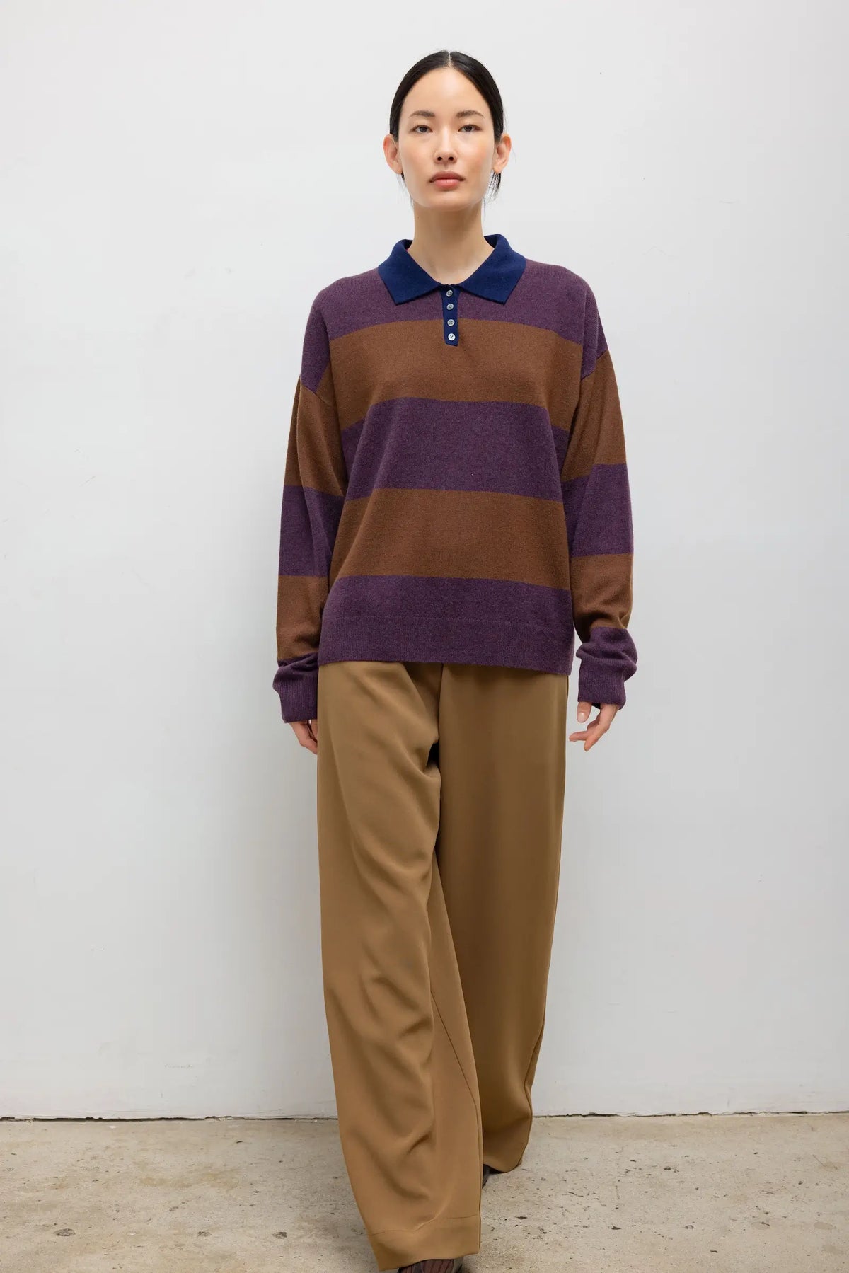 Zoe Rugby Polo - Raisin Bark Indigo - Image 4
