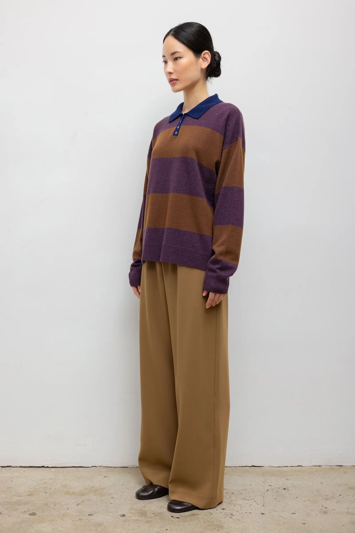 Zoe Rugby Polo - Raisin Bark Indigo - Image 6