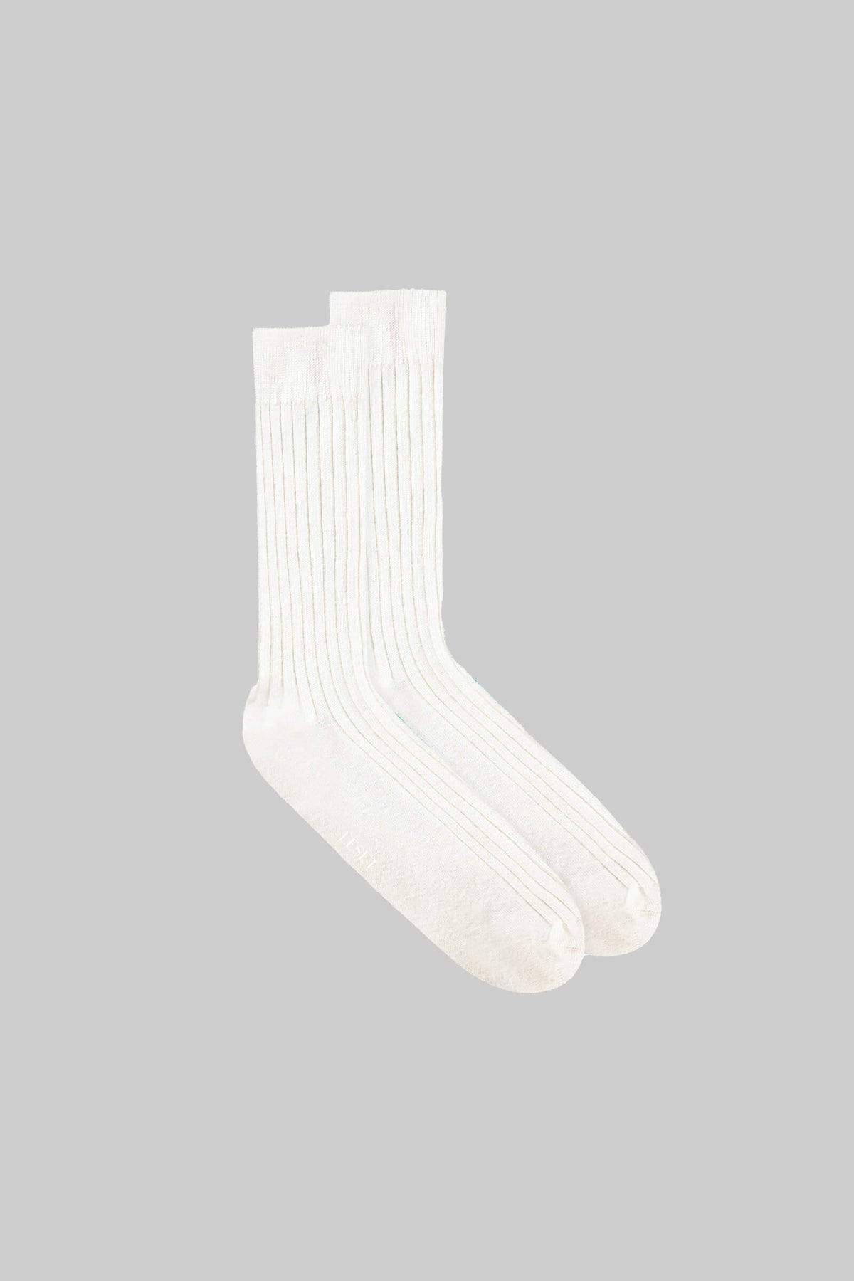 James Rib Socks - White - Image 1