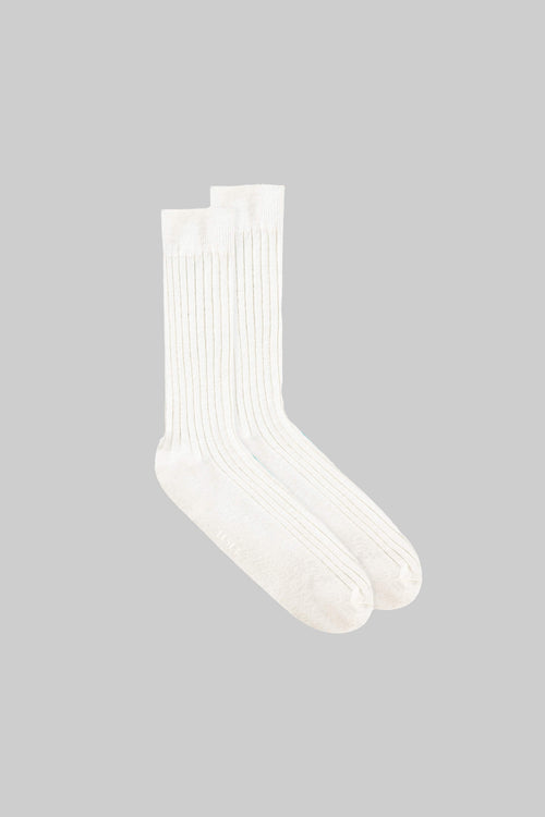 James Rib Socks - White - Image 1