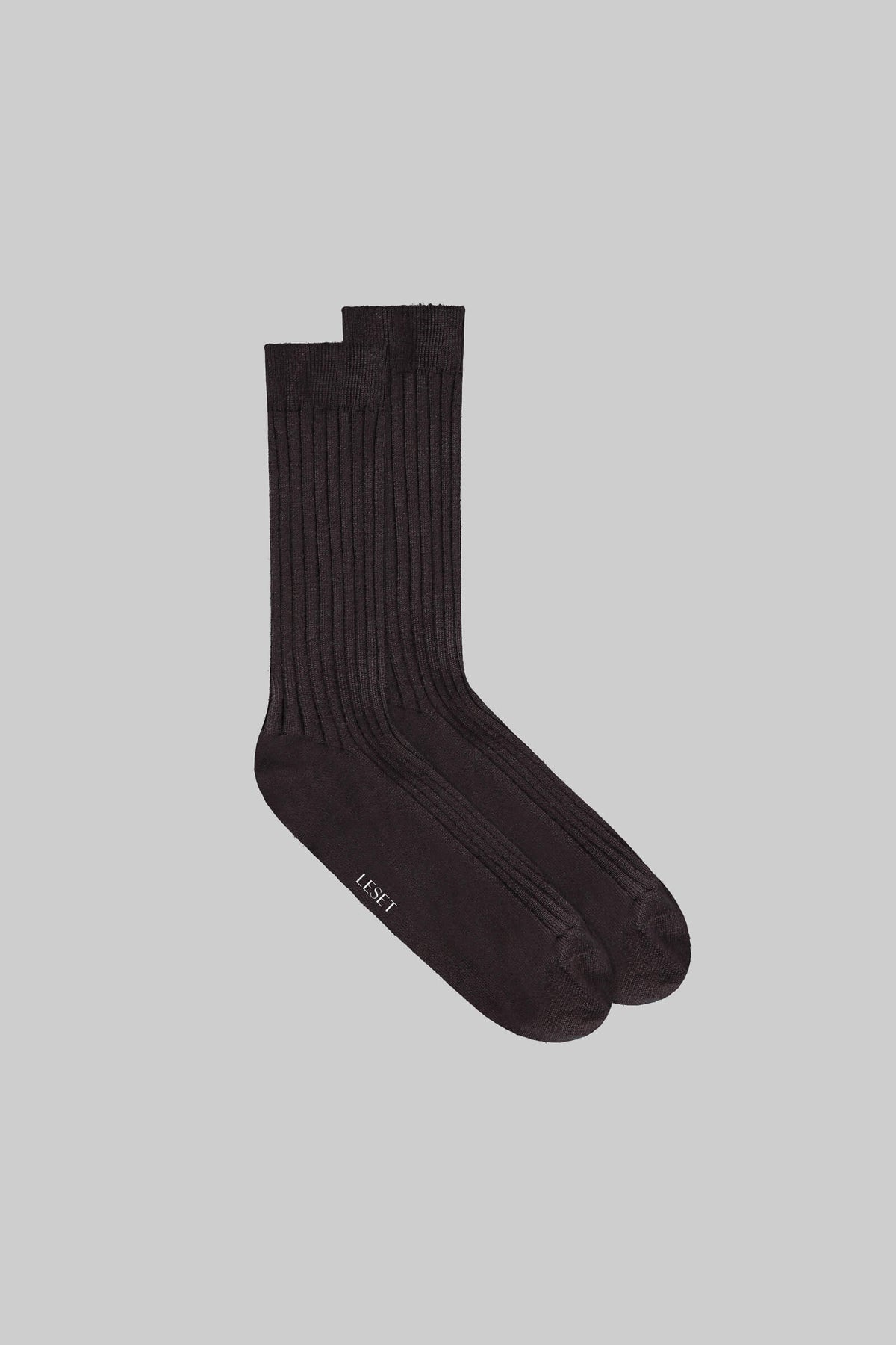 James Rib Socks - Chocolate - Image 1