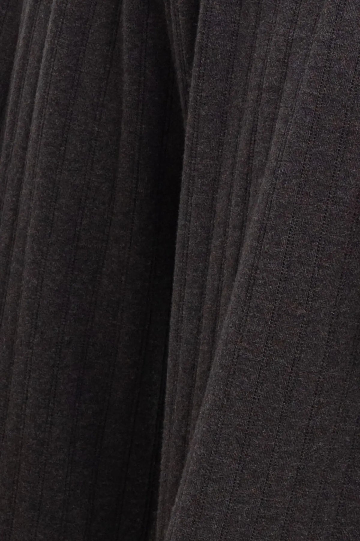 Pointelle Crop Wide Leg Pant - Hickory Melange - Image 7