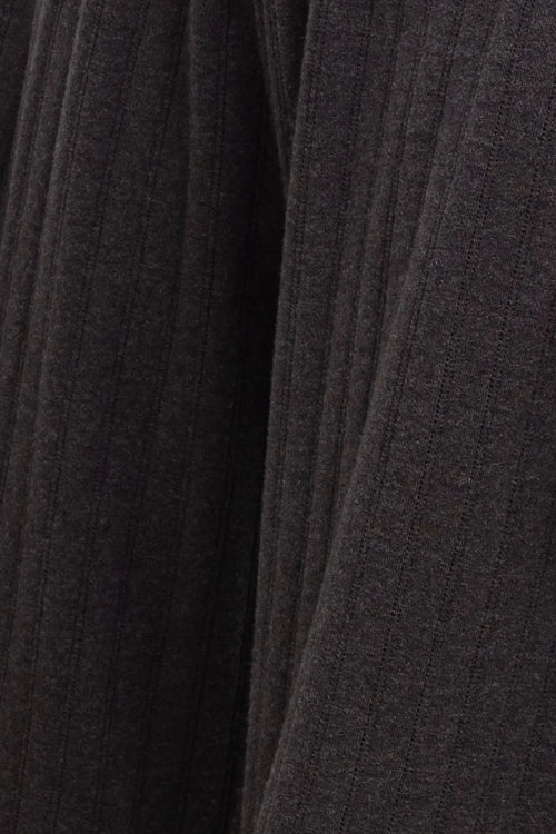 Pointelle Long Sleeve Bateau Top - Hickory Melange - Image 8