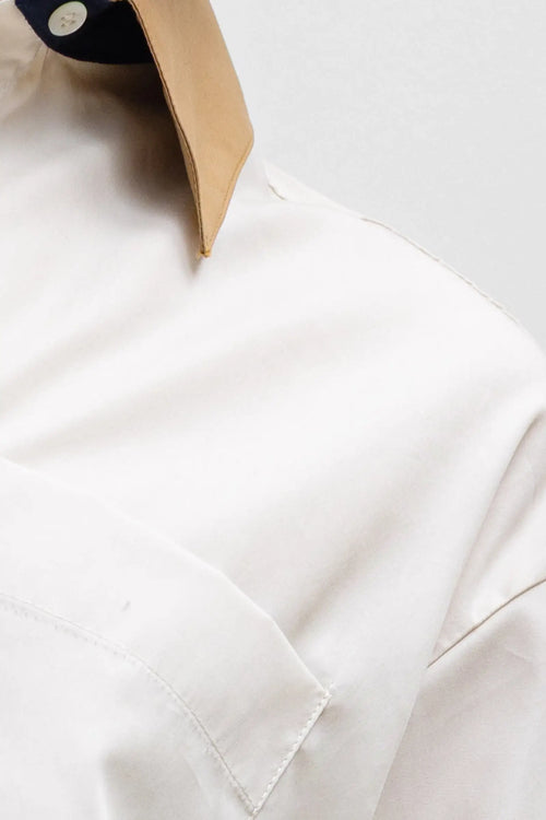 Yoshi Contrast Classic Button Down - Chalk/Camel/Midnight - Image 6