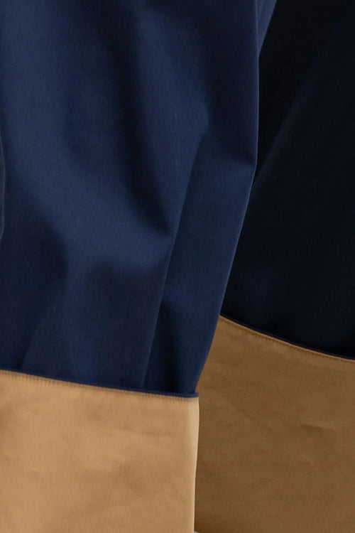 Yoshi Contrast Drawstring Pant - Midnight/Camel - Image 7