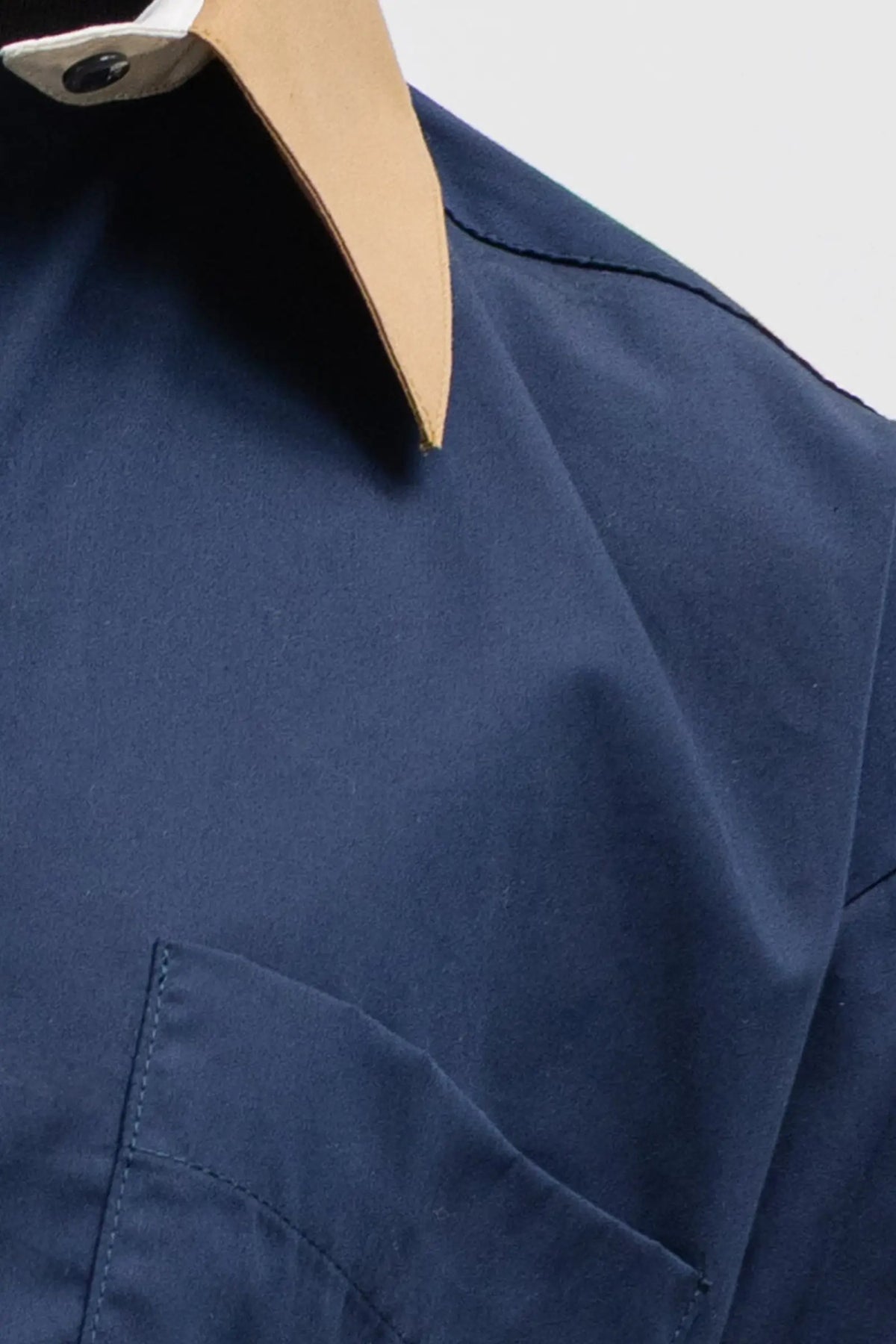 Yoshi Contrast Classic Button Down - Midnight/Chalk/Camel - Image 8