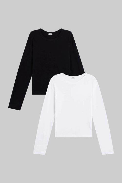 The Margo Long Sleeve 2 Pack - White/Black - Whiteblack - Image 1